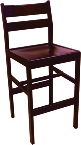 Adam Bar Stool w\/Wood Seat & Back